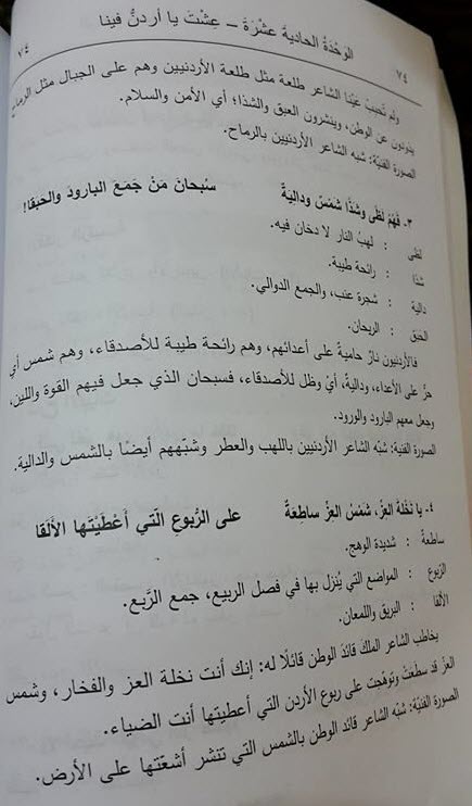 بالصور شرح قصيدة قلبي لغير هوى الاردن ما خفقا مادة اللغة العربية للصف السابع الفصل الثاني 2020